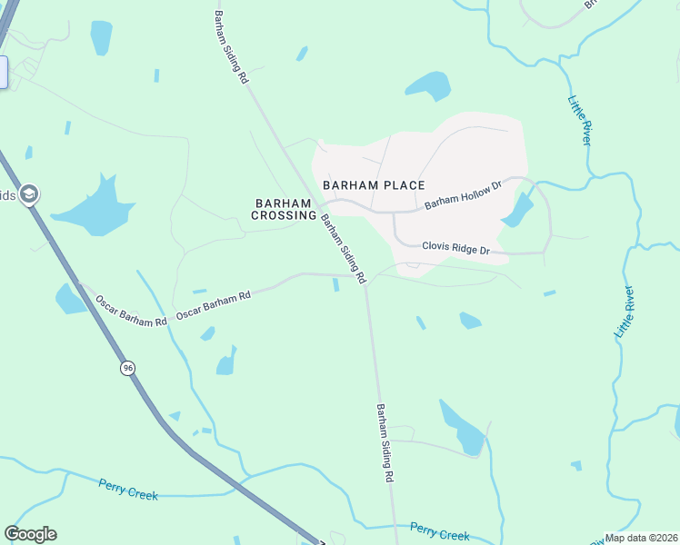 map of restaurants, bars, coffee shops, grocery stores, and more near 6732 Oscar Barham Road in Wake Forest