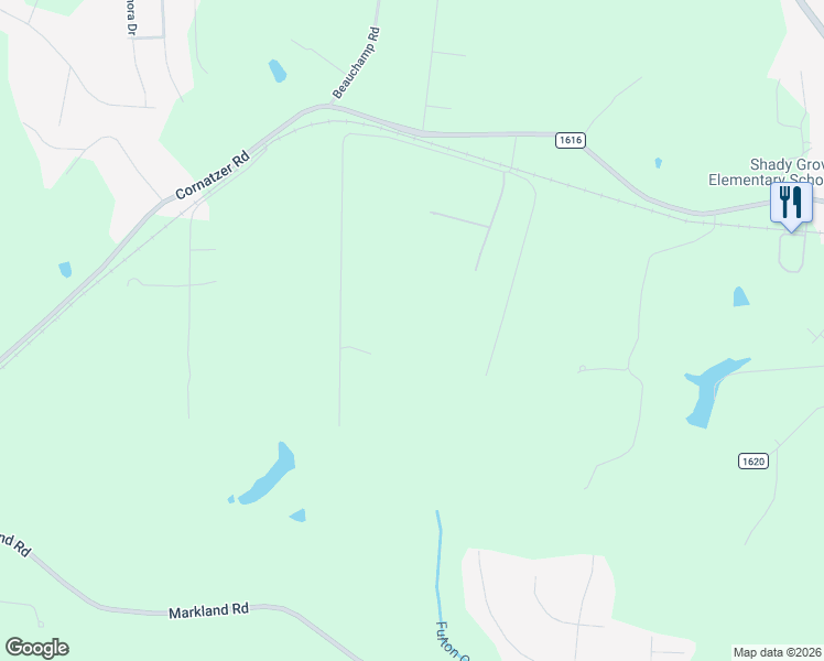 map of restaurants, bars, coffee shops, grocery stores, and more near 443 Rabbit Farm Trail in Advance