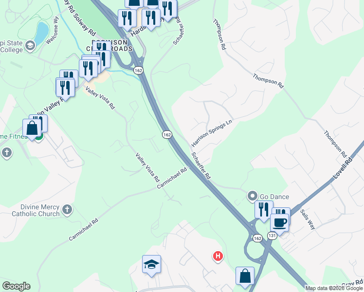 map of restaurants, bars, coffee shops, grocery stores, and more near 1601-1697 Pellissippi Parkway in Knoxville
