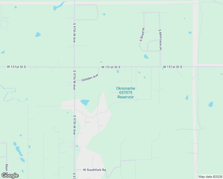 map of restaurants, bars, coffee shops, grocery stores, and more near 15303 Foreacre Circle in Sapulpa