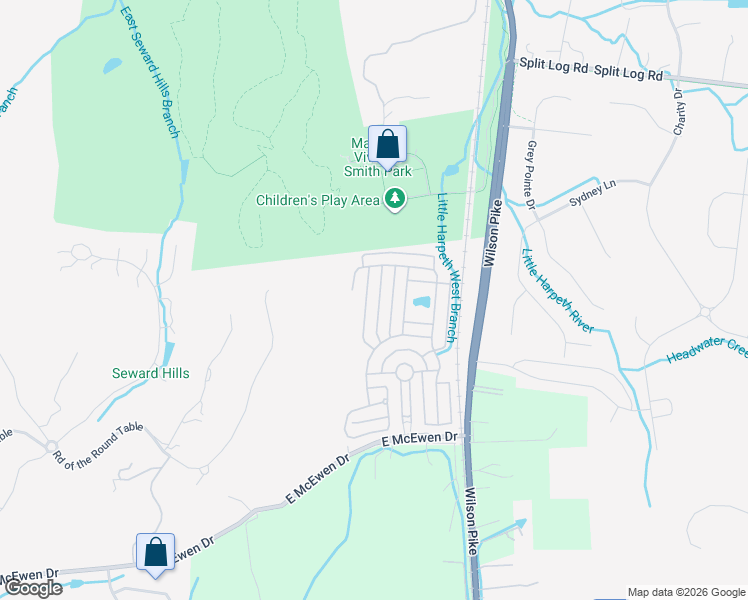 map of restaurants, bars, coffee shops, grocery stores, and more near 611 Patriot Lane in Franklin
