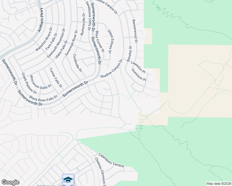 map of restaurants, bars, coffee shops, grocery stores, and more near 2349 Orangeburg Place in Henderson
