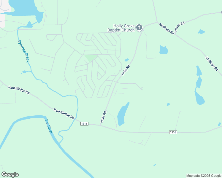 map of restaurants, bars, coffee shops, grocery stores, and more near 327 Vega Loop in Spring Hope