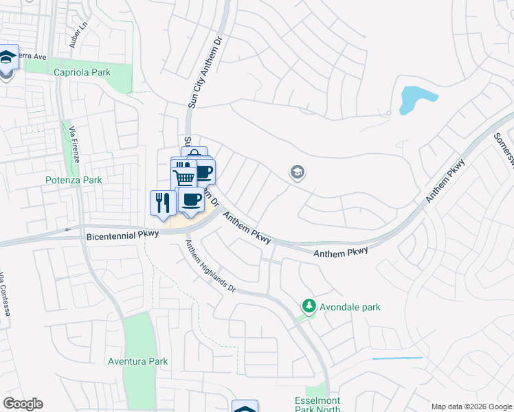 map of restaurants, bars, coffee shops, grocery stores, and more near 2344 Great Elk Drive in Henderson