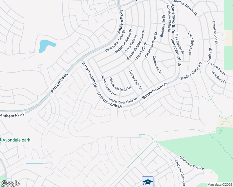 map of restaurants, bars, coffee shops, grocery stores, and more near 2412 Ozark Plateau Drive in Henderson