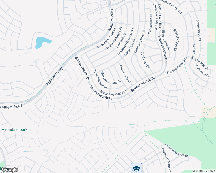 map of restaurants, bars, coffee shops, grocery stores, and more near 2412 Ozark Plateau Drive in Henderson