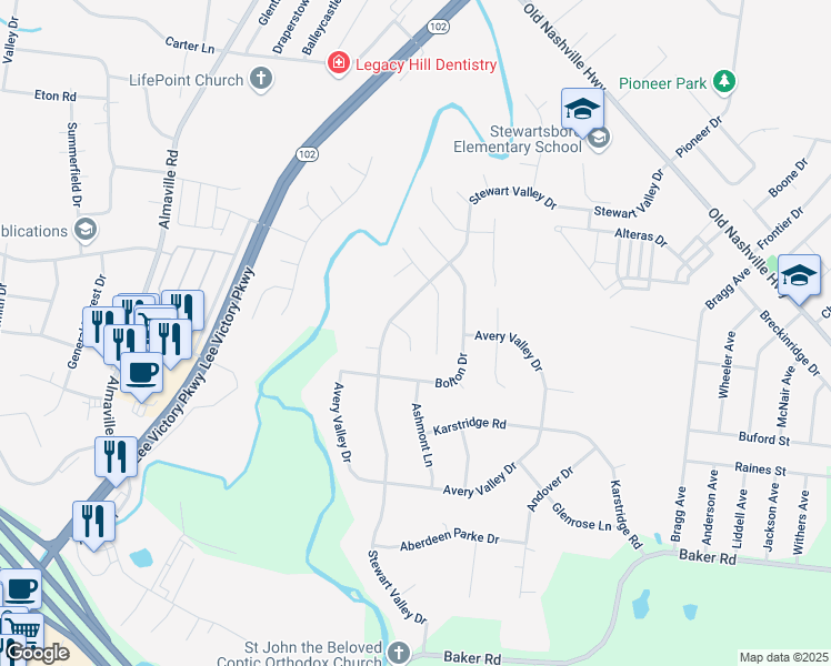 map of restaurants, bars, coffee shops, grocery stores, and more near 1508 Wisan Court in Smyrna