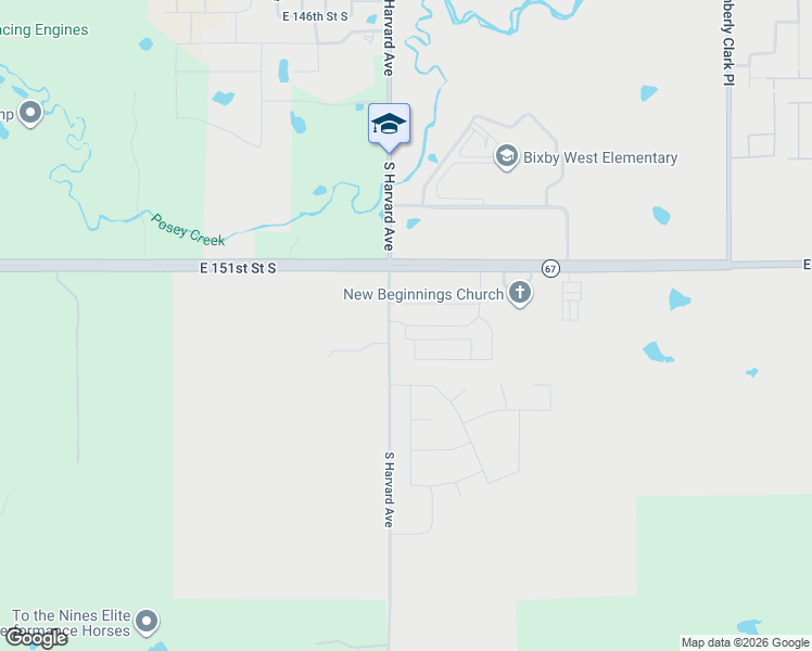map of restaurants, bars, coffee shops, grocery stores, and more near 13249 South 33rd Place in Bixby