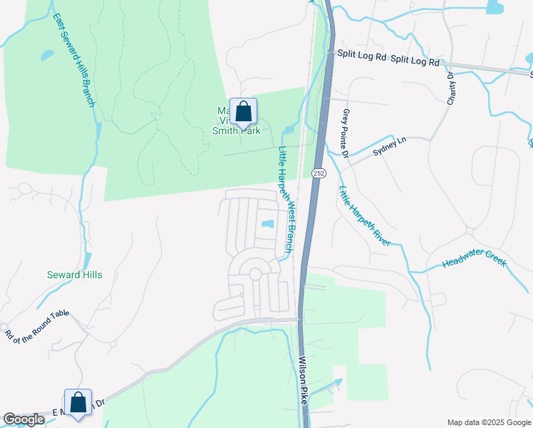 map of restaurants, bars, coffee shops, grocery stores, and more near 321 Pennystone Circle in Franklin