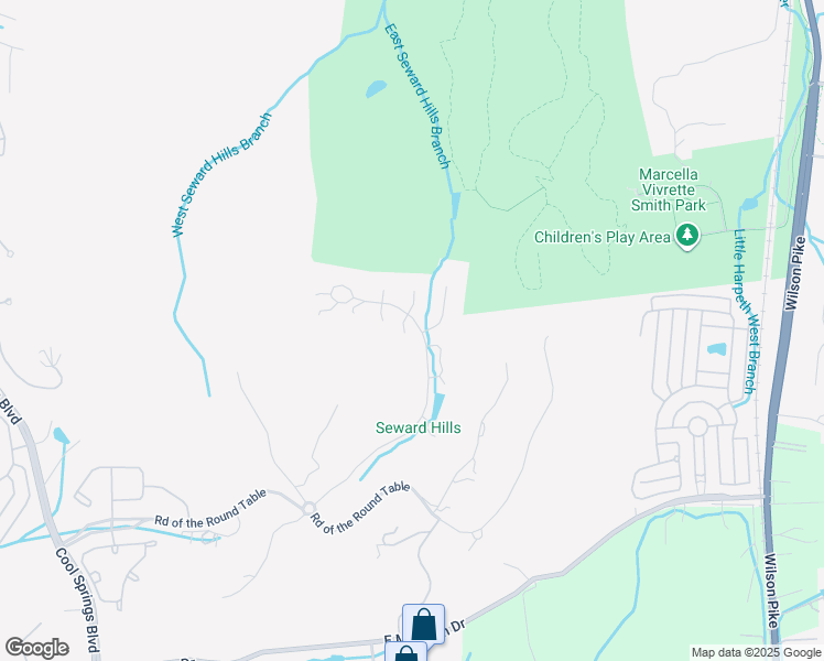 map of restaurants, bars, coffee shops, grocery stores, and more near 706 Pendragon Court in Franklin