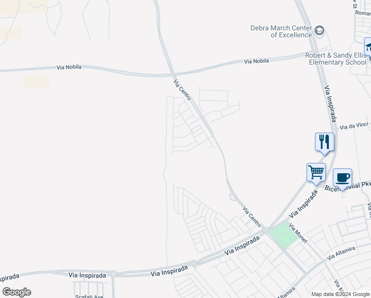 map of restaurants, bars, coffee shops, grocery stores, and more near Covered Wagon Road in Henderson