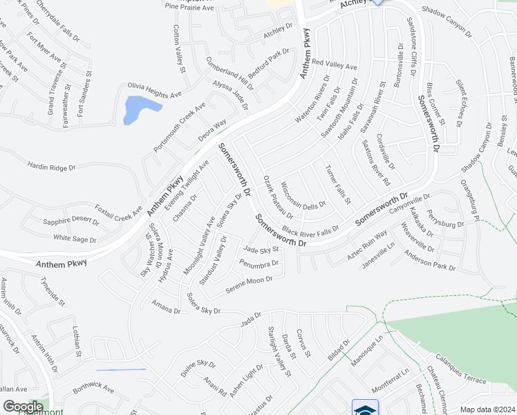 map of restaurants, bars, coffee shops, grocery stores, and more near 2373 Black River Falls Drive in Henderson