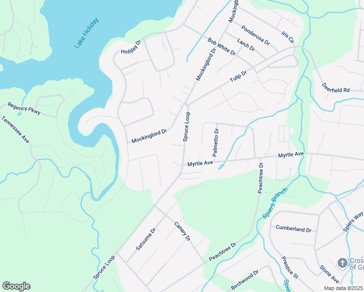 map of restaurants, bars, coffee shops, grocery stores, and more near 65 Pear Circle in Crossville