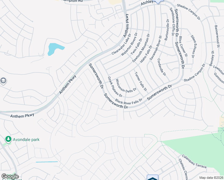 map of restaurants, bars, coffee shops, grocery stores, and more near 2373 Ozark Plateau Drive in Henderson