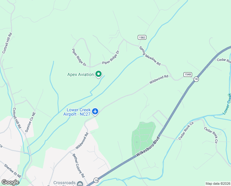 map of restaurants, bars, coffee shops, grocery stores, and more near 325-399 Wildwood Road in Lenoir