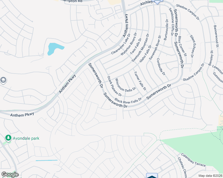 map of restaurants, bars, coffee shops, grocery stores, and more near 2373 Ozark Plateau Drive in Henderson