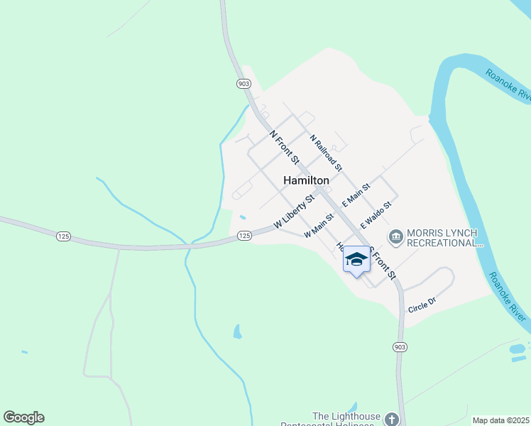 map of restaurants, bars, coffee shops, grocery stores, and more near 211 West Salisbury Street in Hamilton