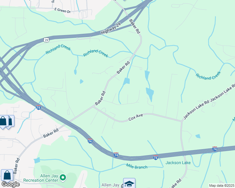 map of restaurants, bars, coffee shops, grocery stores, and more near 1708 Deborah Avenue in High Point