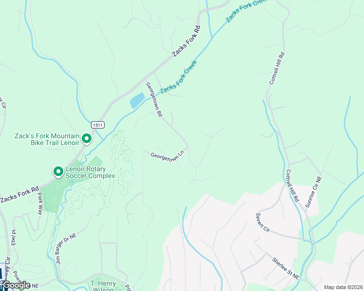 map of restaurants, bars, coffee shops, grocery stores, and more near 220 Georgetown Lane in Lenoir