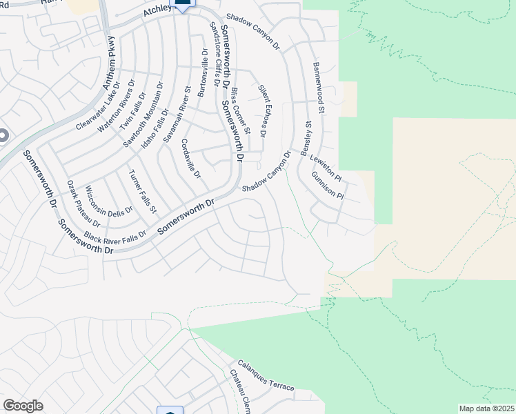 map of restaurants, bars, coffee shops, grocery stores, and more near 2217 Canyon Ville Drive in Henderson