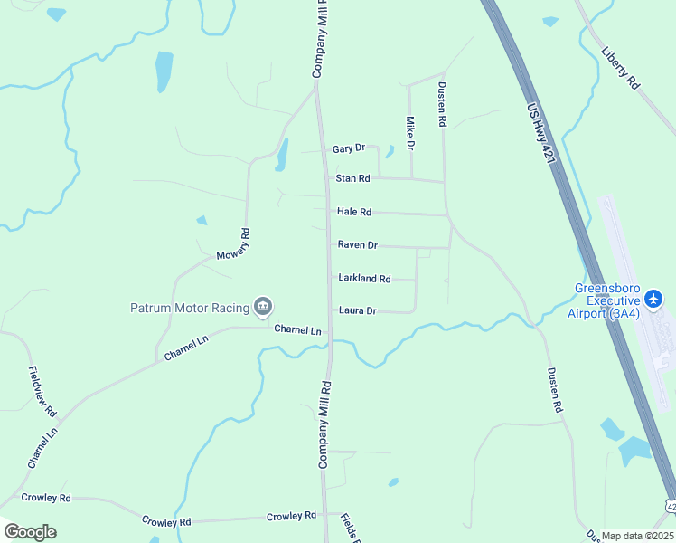 map of restaurants, bars, coffee shops, grocery stores, and more near 6807 Company Mill Road in Climax