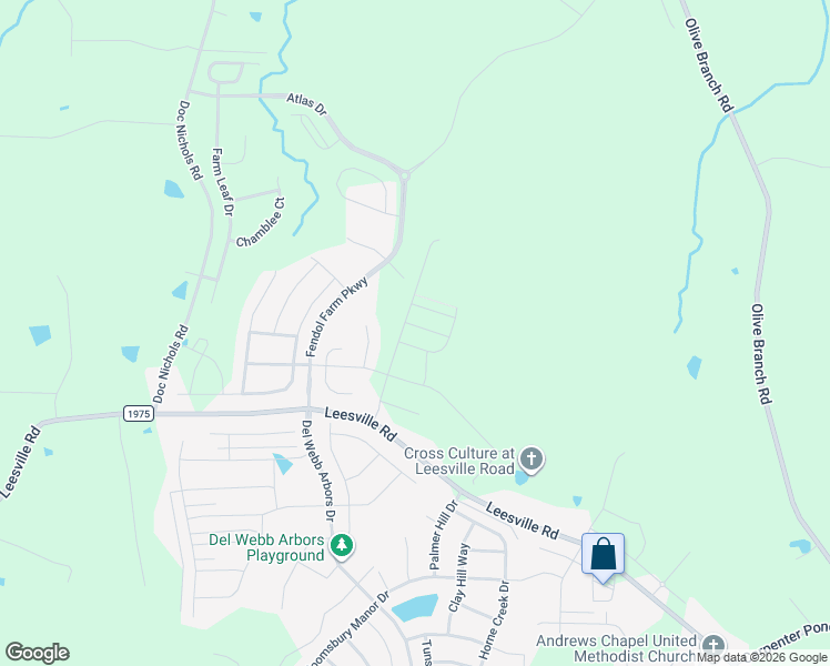 map of restaurants, bars, coffee shops, grocery stores, and more near 5909 Leesville Road in Durham