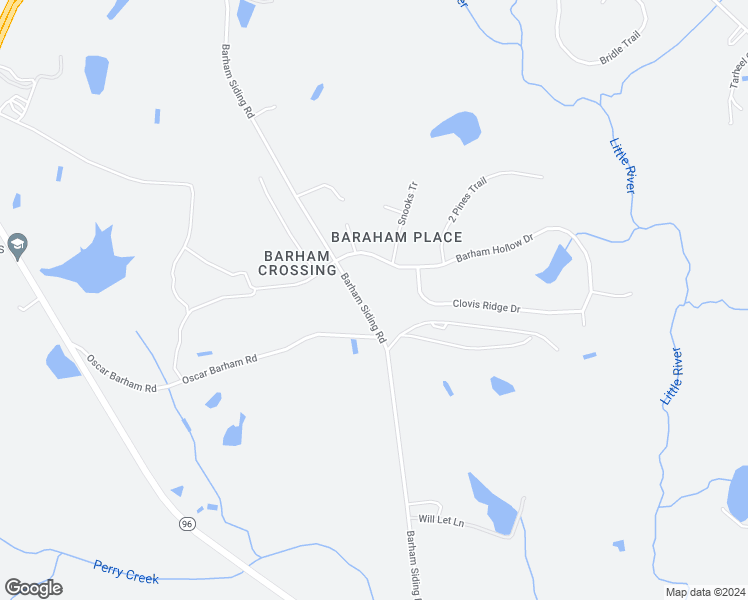 map of restaurants, bars, coffee shops, grocery stores, and more near 5804 Barham Siding Road in Wake Forest