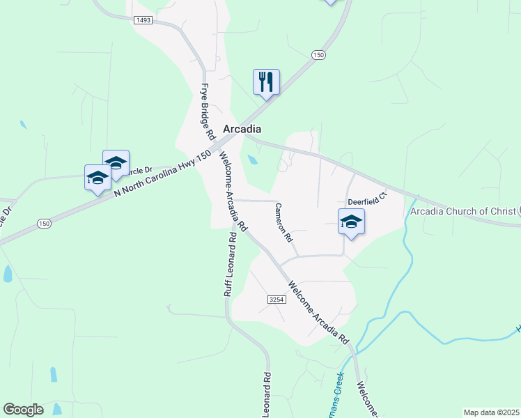 map of restaurants, bars, coffee shops, grocery stores, and more near 383 Cameron Road in Lexington