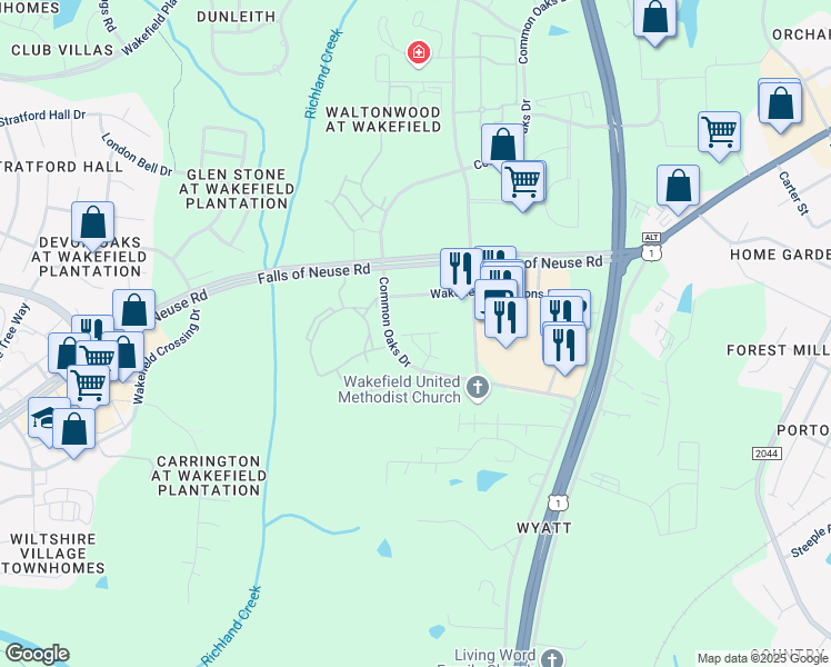 map of restaurants, bars, coffee shops, grocery stores, and more near 10811 Tenor Ct in Raleigh