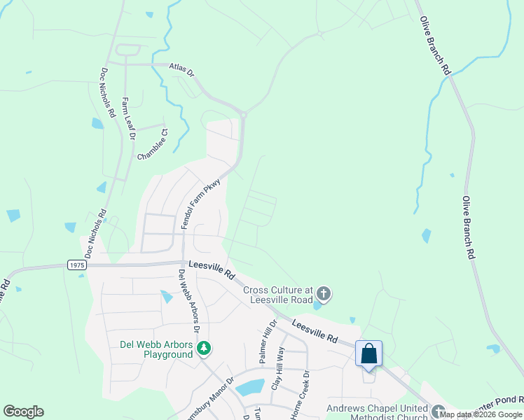map of restaurants, bars, coffee shops, grocery stores, and more near 5909 Leesville Road in Durham
