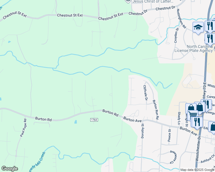 map of restaurants, bars, coffee shops, grocery stores, and more near 297 Mae Kennedy Road in Thomasville