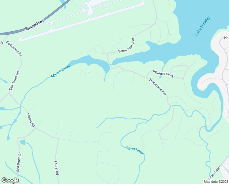 map of restaurants, bars, coffee shops, grocery stores, and more near 192 Cedar Ridge Lane in Crossville