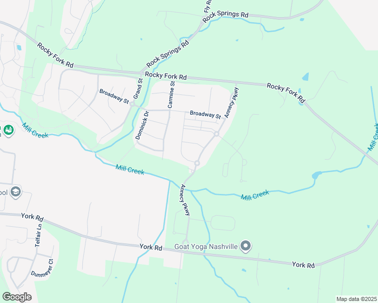 map of restaurants, bars, coffee shops, grocery stores, and more near 2429 Rocky Fork Road in Nolensville