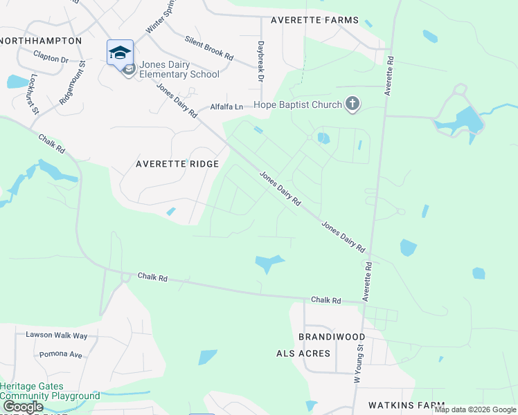 map of restaurants, bars, coffee shops, grocery stores, and more near 1612 Jones Dairy Road in Rolesville