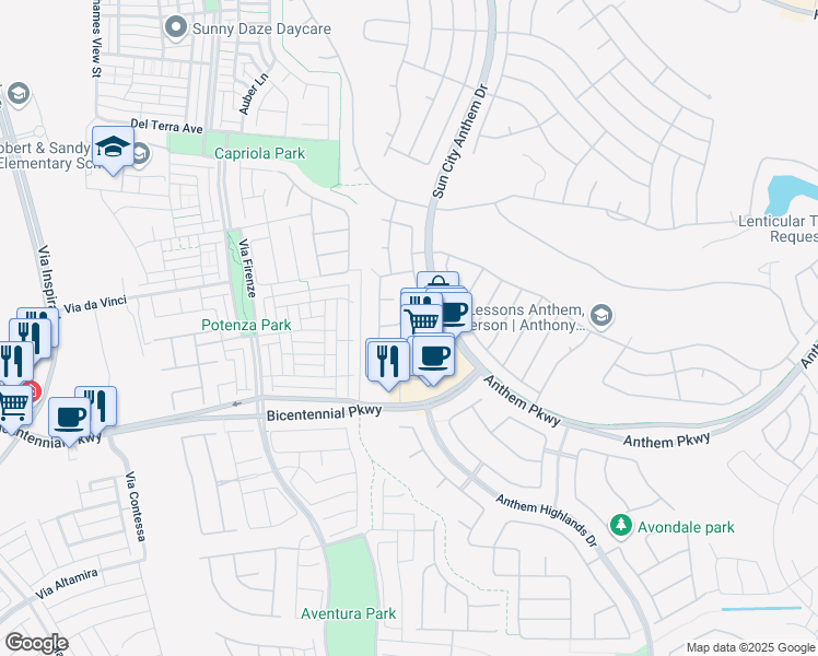 map of restaurants, bars, coffee shops, grocery stores, and more near 2279 Keego Harbor Street in Henderson
