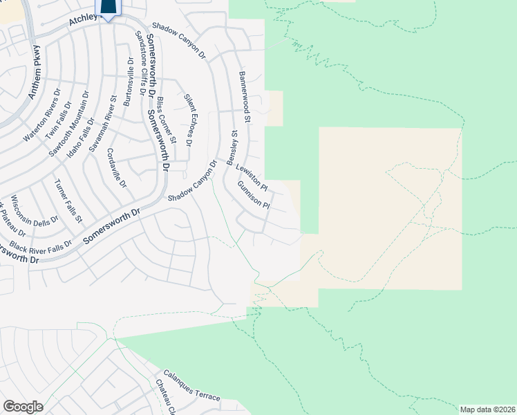 map of restaurants, bars, coffee shops, grocery stores, and more near 2123 Gunnison Place in Henderson