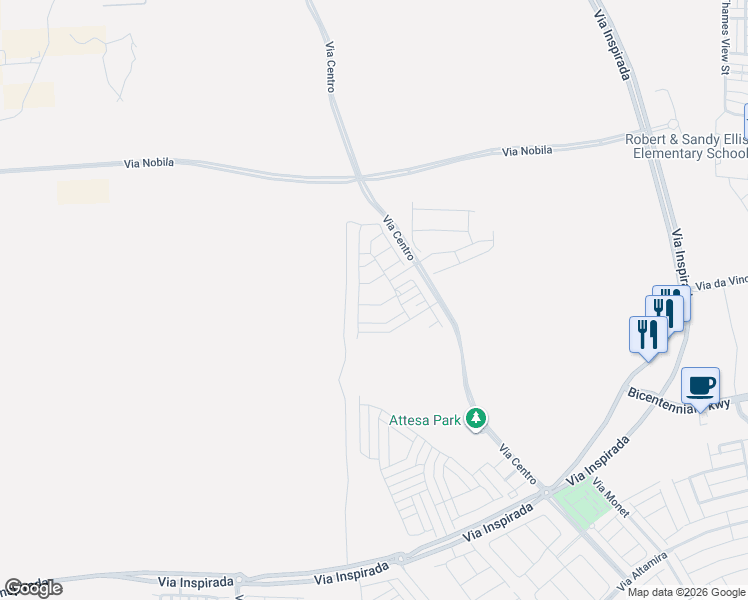 map of restaurants, bars, coffee shops, grocery stores, and more near 3584 Credere Lane in Henderson