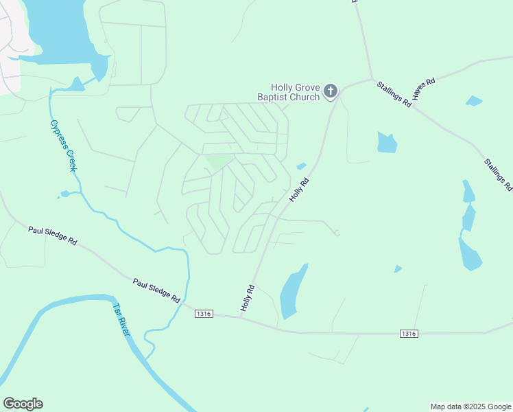 map of restaurants, bars, coffee shops, grocery stores, and more near 121 Vega Loop in Spring Hope