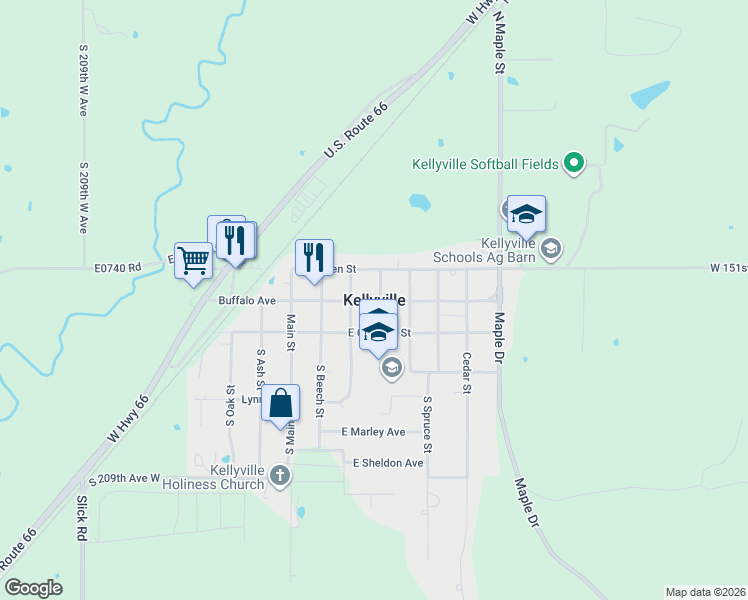 map of restaurants, bars, coffee shops, grocery stores, and more near in Kellyville