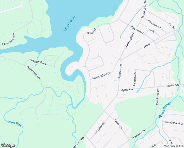 map of restaurants, bars, coffee shops, grocery stores, and more near 291 Sandpiper Loop in Crossville