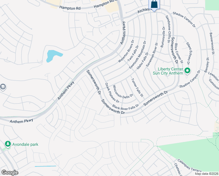 map of restaurants, bars, coffee shops, grocery stores, and more near 2345 Ozark Plateau Drive in Henderson