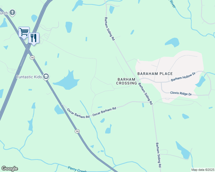 map of restaurants, bars, coffee shops, grocery stores, and more near 6709 Barham Hollow Drive in Wake Forest