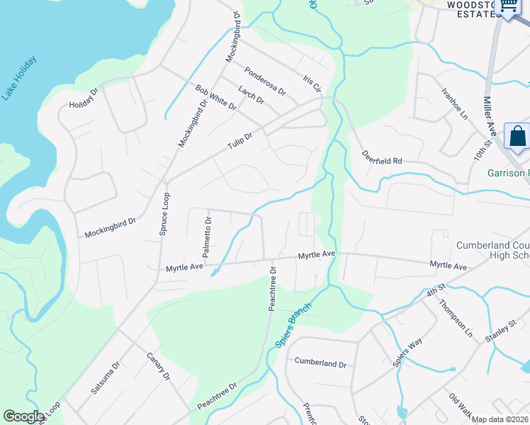 map of restaurants, bars, coffee shops, grocery stores, and more near 144 Rhododendron Circle in Crossville