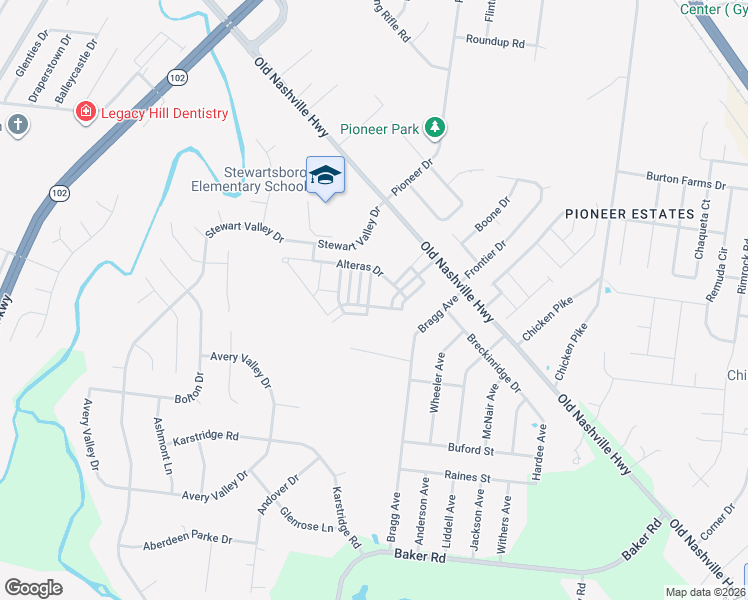 map of restaurants, bars, coffee shops, grocery stores, and more near 2410 Gauphin Lane in Smyrna