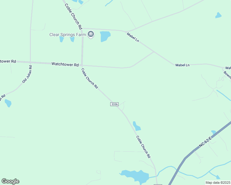 map of restaurants, bars, coffee shops, grocery stores, and more near 5801 Coble Church Road in Liberty