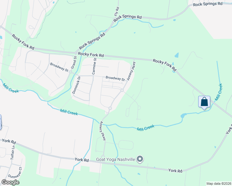 map of restaurants, bars, coffee shops, grocery stores, and more near 2429 Rocky Fork Road in Nolensville