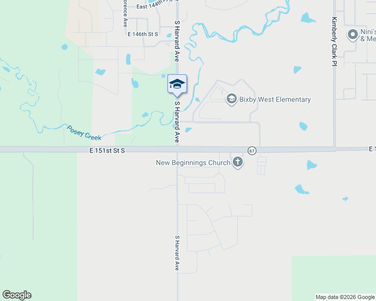 map of restaurants, bars, coffee shops, grocery stores, and more near 3319 Oklahoma 67 in Bixby