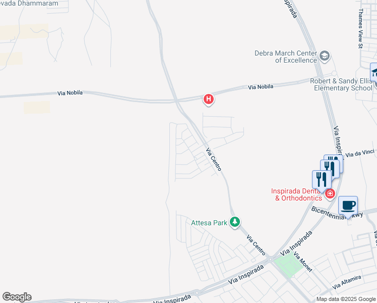 map of restaurants, bars, coffee shops, grocery stores, and more near 3571 Sorridere Lane in Henderson