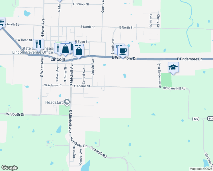 map of restaurants, bars, coffee shops, grocery stores, and more near 610 Valerie in Lincoln