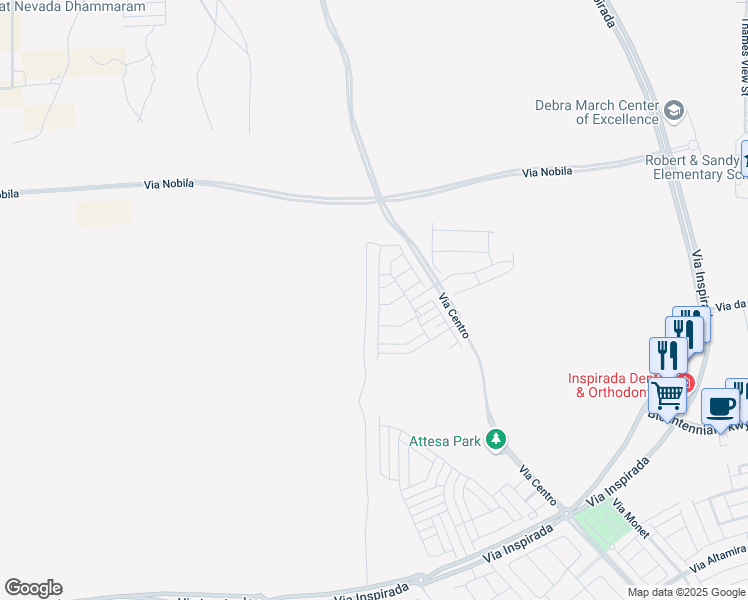 map of restaurants, bars, coffee shops, grocery stores, and more near 2307 Teatro Ave in Henderson